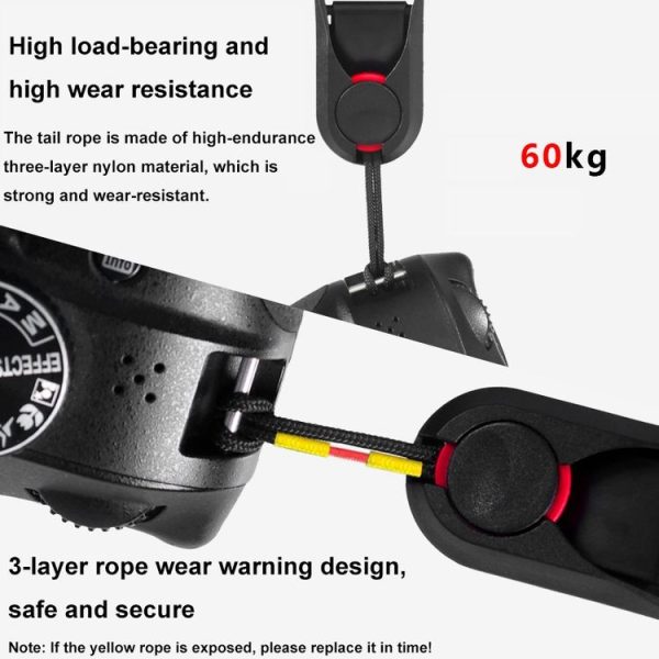 Camera Magnetic Wrist Strap SLR Accessories Hand Strap (Black+Brown) - Image 7