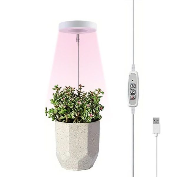 Single Head LED Angel Ring Plant Growth Light Imitation Sunlight Telescopic Plant Fill Light