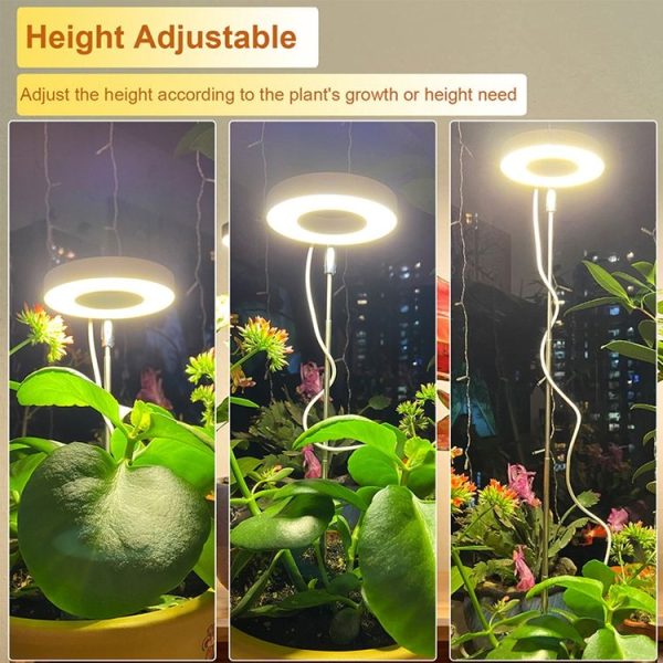 Single Head LED Angel Ring Plant Growth Light Imitation Sunlight Telescopic Plant Fill Light - Image 3
