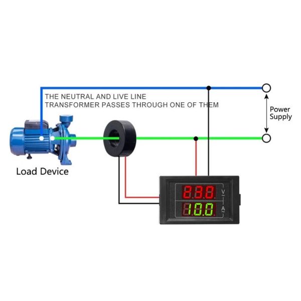 SINOTIMER D85-5035VA Compact Dual-Display Single-Phase AC Digital Voltage And Current Meter - Image 6