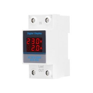 SINOTIMER SDM002 Household DIN Rail Single-Phase AC Dual Display Voltage And Current Meter (63A Build-In Intestinal Sensor)