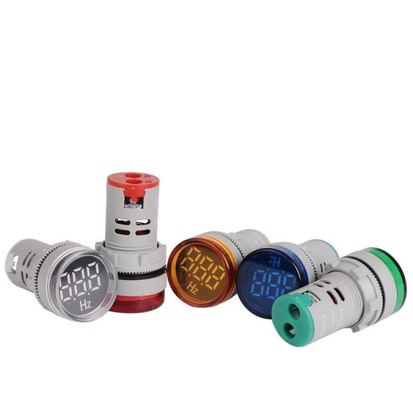 SINOTIMER ST16HZ 20-75Hz AC Frequency 22mm Round Opening LED Digital Signal Indicator Light (01 Red) - Image 3