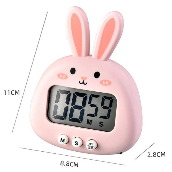 Cartoon Electronic Timer Magnetic Student Study Time Manager (RB740 Bunny Pink) - Image 2