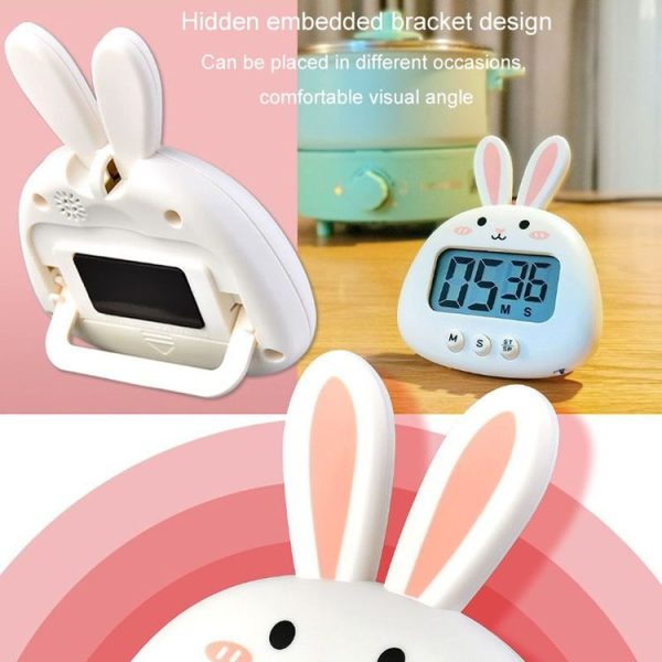 Cartoon Electronic Timer Magnetic Student Study Time Manager (RB740 Bunny Pink) - Image 6