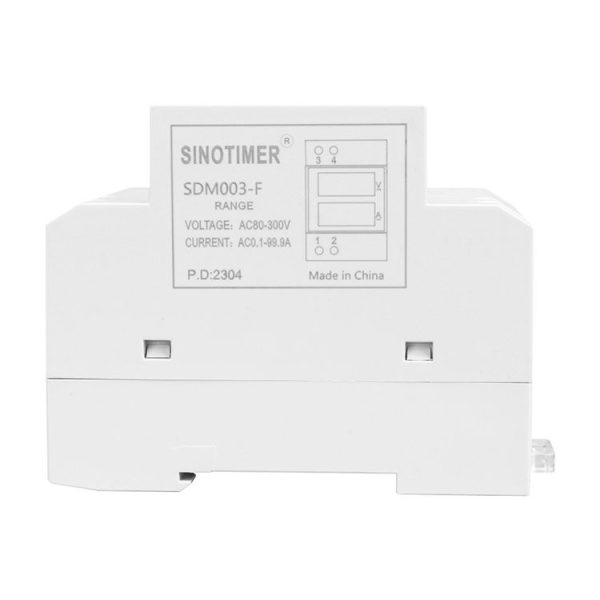 SINOTIMER SDM003-F 4 Digits Display DIN-Rail Single Phase AC Dual Display Voltage And Current Meter - Image 5