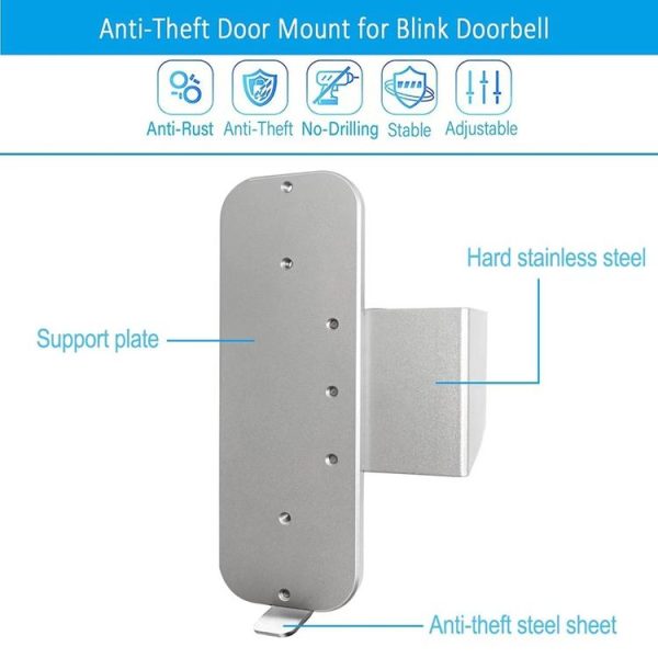 Blink Doorbell Bracket No-Drilling Easy Installation Mount (Silver) - Image 3