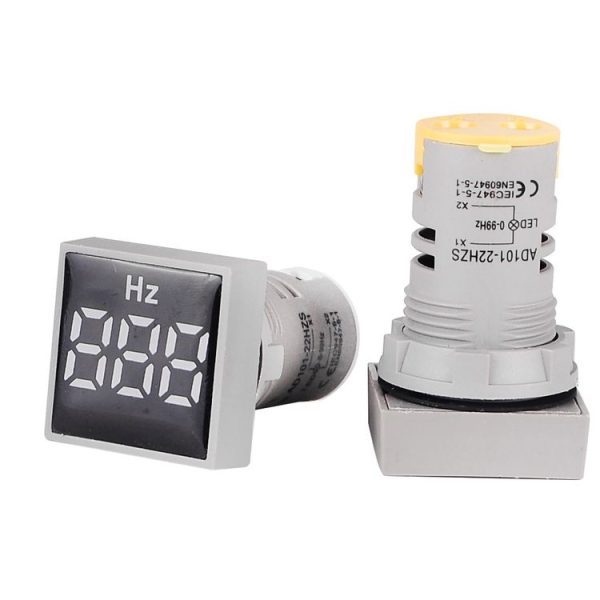 SINOTIMER ST17HZ 22mm Square LED Digital Display 50-75Hz AC Frequency Signal Indicator (01 Red) - Image 3