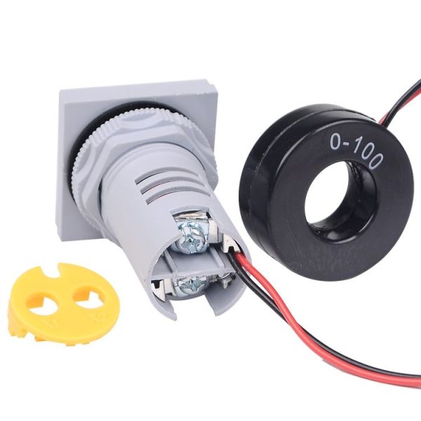 SINOTIMER ST17VAH 3 In 1 Square LED Digital Display AC Voltage Current Frequency Indicator 60-500V 0-100A 20-75Hz (01 Red) - Image 4