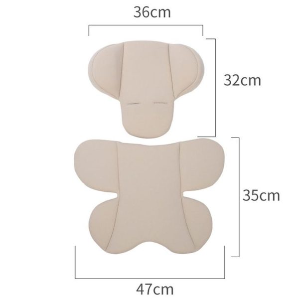 Infant Safety Seat Cushion Four Seasons Universal Stroller Lumbar Protection Pads (Grey) - Image 3