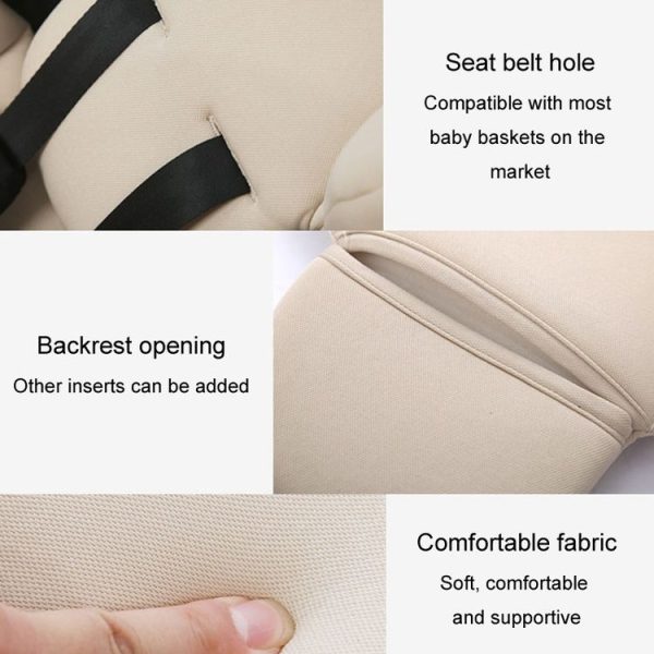 Infant Safety Seat Cushion Four Seasons Universal Stroller Lumbar Protection Pads (Grey) - Image 6