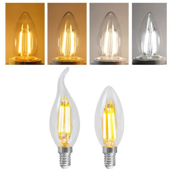 C35 Constant Current Flicker-free LED Highlight Retro Chandelier Lights, Power: Sharp Bulbs E14-2W (2200K) - Image 2