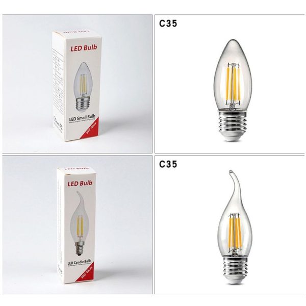 C35 Constant Current Flicker-free LED Highlight Retro Chandelier Lights, Power: Sharp Bulbs E14-2W (2200K) - Image 7
