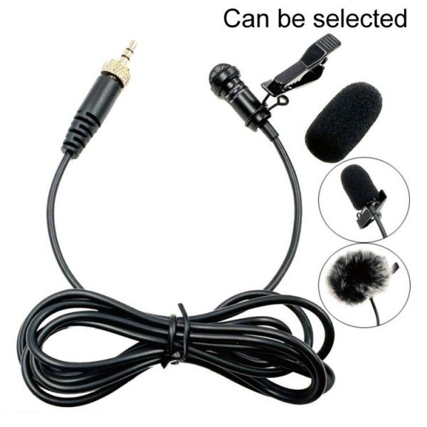 3.5mm Straight Internal Thread Plug Wireless Transmitting Lavalier Microphone, Length: 1.5m (Sponge Cover) - Image 2