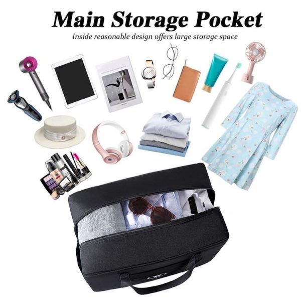 Foldable Travel Bag Shoulder Bag Airplane Suitcase For Camping Hiking, Size: Small Gray - Image 4