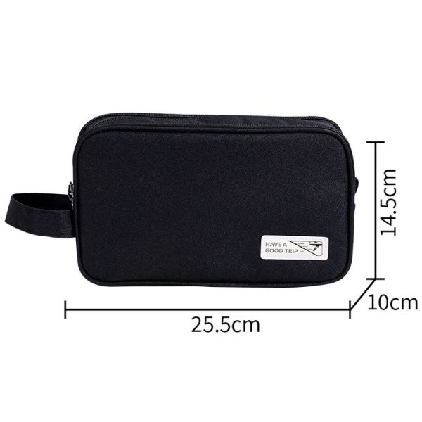 Handheld Wet and Dry Separation Travel Toiletry Bag Large Capacity Cosmetic Storage Bag (Light Blue) - Image 3
