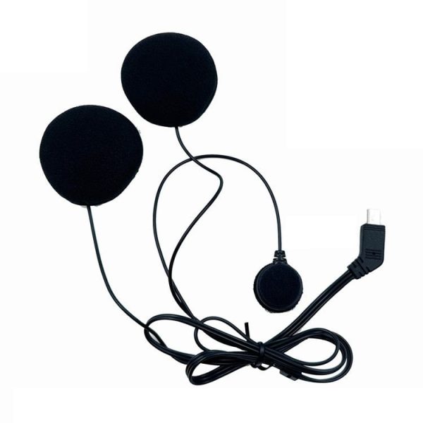 HD Noise-Proof Helmet Intercom Headset Microphone (10Pin Plug+Single Microphone+Double Speaker)