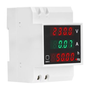 SINOTIMER SDM007 Din Rail AC Voltage Current Totalized Time Frequency Digital Display Meter