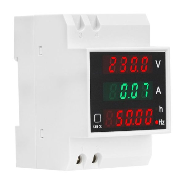 SINOTIMER SDM007 Din Rail AC Voltage Current Totalized Time Frequency Digital Display Meter