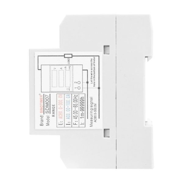 SINOTIMER SDM007 Din Rail AC Voltage Current Totalized Time Frequency Digital Display Meter - Image 5