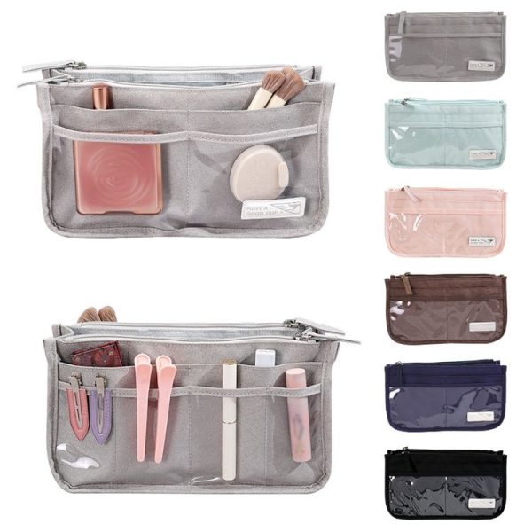 Multifunctional Handheld Cosmetic Bag Travel Toiletries Storage Bag (Grey) - Image 2