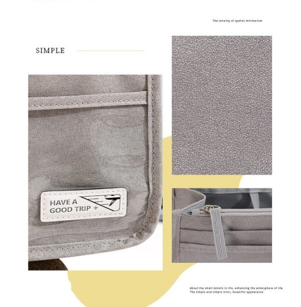 Multifunctional Handheld Cosmetic Bag Travel Toiletries Storage Bag (Grey) - Image 4