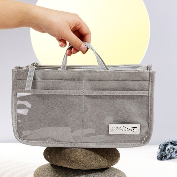 Multifunctional Handheld Cosmetic Bag Travel Toiletries Storage Bag (Grey) - Image 6