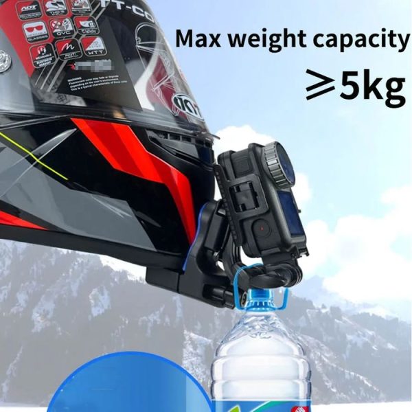 Motorcycle Helmet Chin Clamp Mount for GoPro Hero Series DJI Osmo Action, SJCAM Cameras, Spec: Set 1 - Image 8