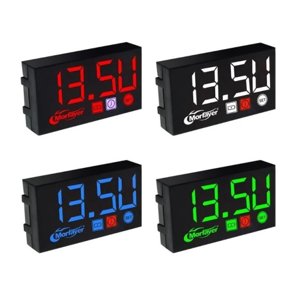 Compact LED Digital Display Time Voltmeter, Specification: 3 in 1 Red - Image 2