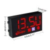 Compact LED Digital Display Time Voltmeter, Specification: 3 in 1 Red - Image 3