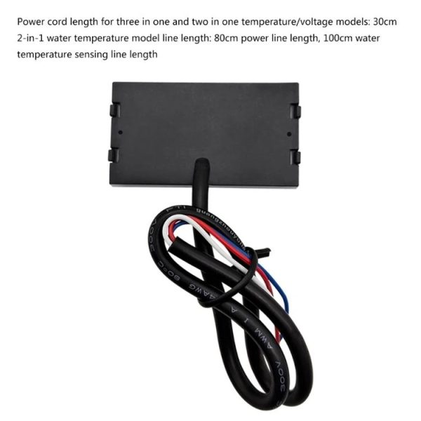 Compact LED Digital Display Time Voltmeter, Specification: 3 in 1 Red - Image 5