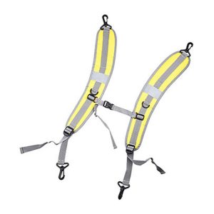 Double Shoulder Bag Waterproof Thickening Strap Outdoor Sports Camping Chain Pack Carrier (Yellow)