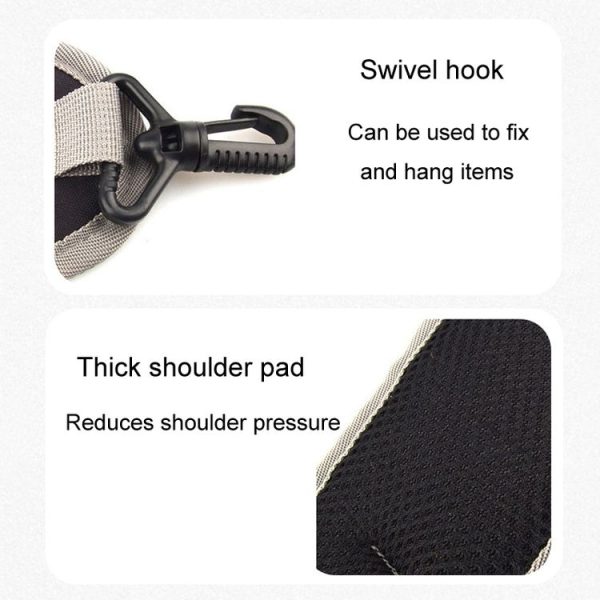 Double Shoulder Bag Waterproof Thickening Strap Outdoor Sports Camping Chain Pack Carrier (Yellow) - Image 4