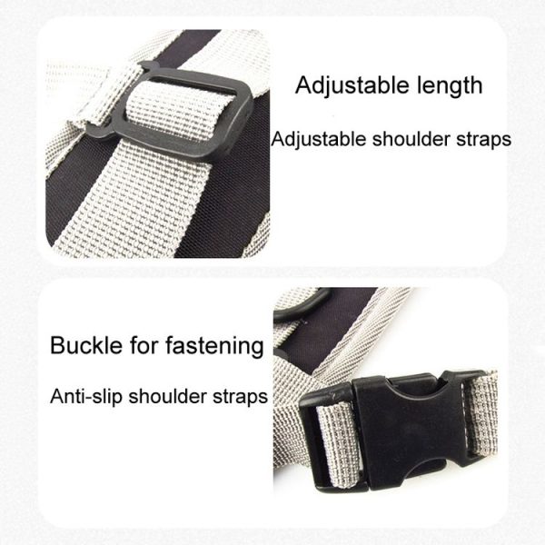 Double Shoulder Bag Waterproof Thickening Strap Outdoor Sports Camping Chain Pack Carrier (Yellow) - Image 5
