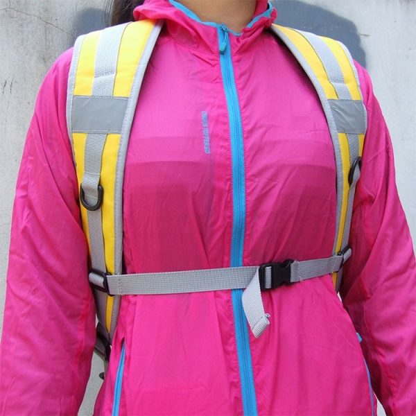 Double Shoulder Bag Waterproof Thickening Strap Outdoor Sports Camping Chain Pack Carrier (Yellow) - Image 7
