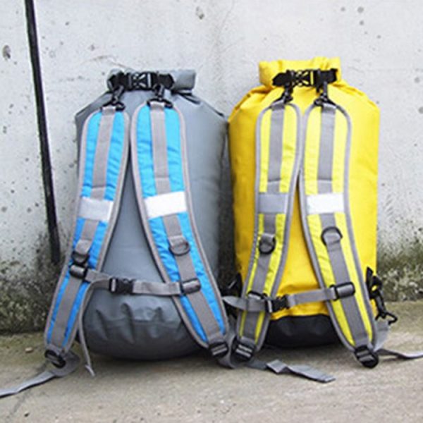 Double Shoulder Bag Waterproof Thickening Strap Outdoor Sports Camping Chain Pack Carrier (Yellow) - Image 8