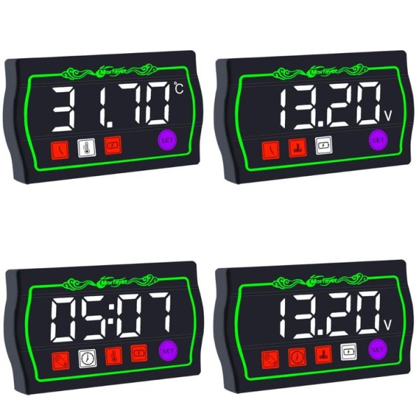 4 in 1 Ambient Temperature Gauge Morfayer Locomotive Intelligent Multi-function Tachometer - Image 2