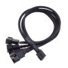 0.27m Computer PWM Temperature Control Cooling Fan Extension Cable Chassis HUB Connector (1 In 4)