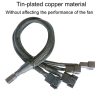 0.27m Computer PWM Temperature Control Cooling Fan Extension Cable Chassis HUB Connector (1 In 4) - Image 3
