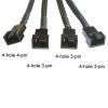 0.27m Computer PWM Temperature Control Cooling Fan Extension Cable Chassis HUB Connector (1 In 4) - Image 4