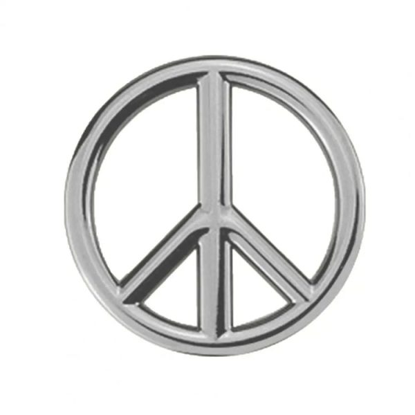 Car Anti-War Peace Sign Three-Dimensional Metal Stickers, Color: Silver