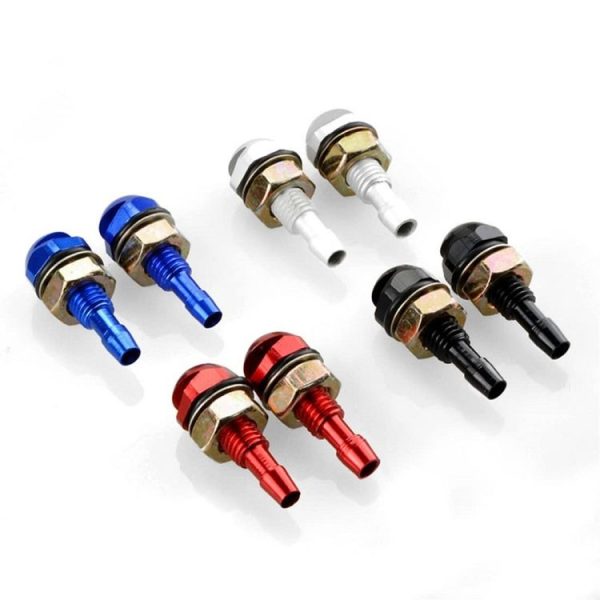2pcs / Set Automotive Glass Washer Sprayer Aluminum Cap Nozzle (Black) - Image 2