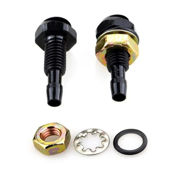 2pcs / Set Automotive Glass Washer Sprayer Aluminum Cap Nozzle (Black) - Image 4