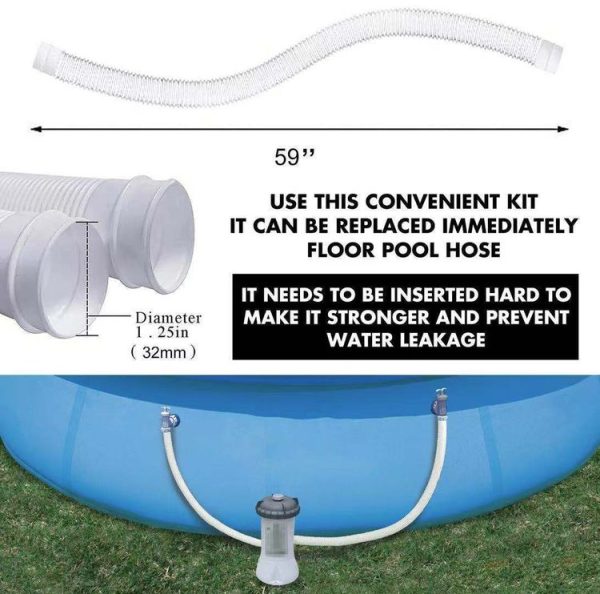 Intex Swimming Pool Filter Pump Replacement 1 Hose 2 Clamps - Image 5