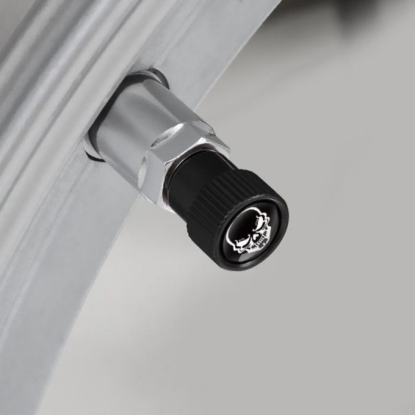 4pcs / Set Skeleton Car Tire Universal Aluminum Valve Cap (Black) - Image 5