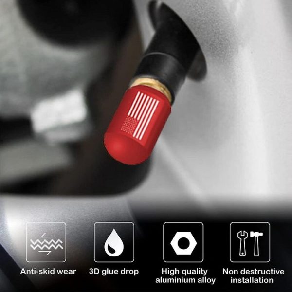 4pcs / Set Car Tire Capsule Aluminum Alloy Screw Dustproof Valves (Blue) - Image 4