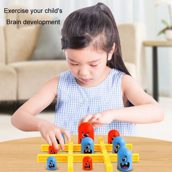 Sets Of Tic Tac Toe Chess Game Linking Parent-Child Interactive Educational Family Toys (Red Blue) - Image 7