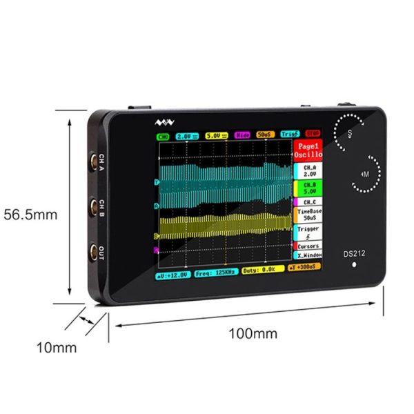 MINIWARE Dual Channel Mini Portable Handheld Digital Storage Oscilloscope, Model: DS212 - Image 3