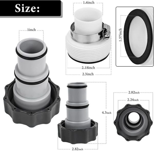 Intex Pool Hose Adapter with Internal Thread, Spec: A Set - Image 4