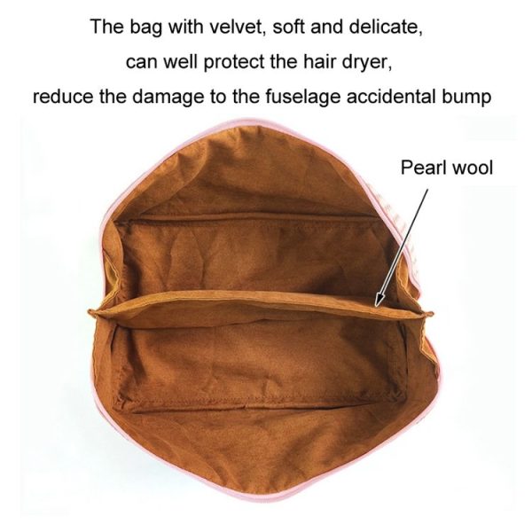 Dyson Hair Dryer Curling Wand Portable Storage Bag, Color: Brown+Hair Dryer Rack - Image 4