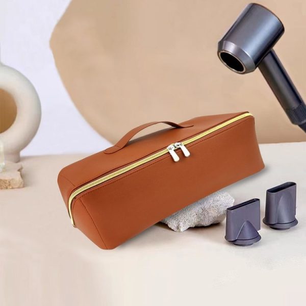 Dyson Hair Dryer Curling Wand Portable Storage Bag, Color: Brown+Hair Dryer Rack - Image 7